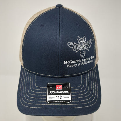 McGuire's Apiary Inc Honey & Pollination Snapback Trucker Hat Multi OS Mesh Back