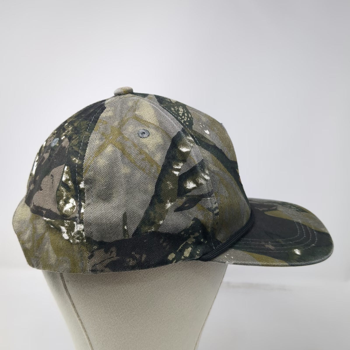 Mucker Bucket 5 Panel Green One Size Hat Duck Camo Rope Snapback Outdoor Hunting