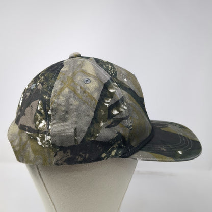 Mucker Bucket 5 Panel Green One Size Hat Duck Camo Rope Snapback Outdoor Hunting