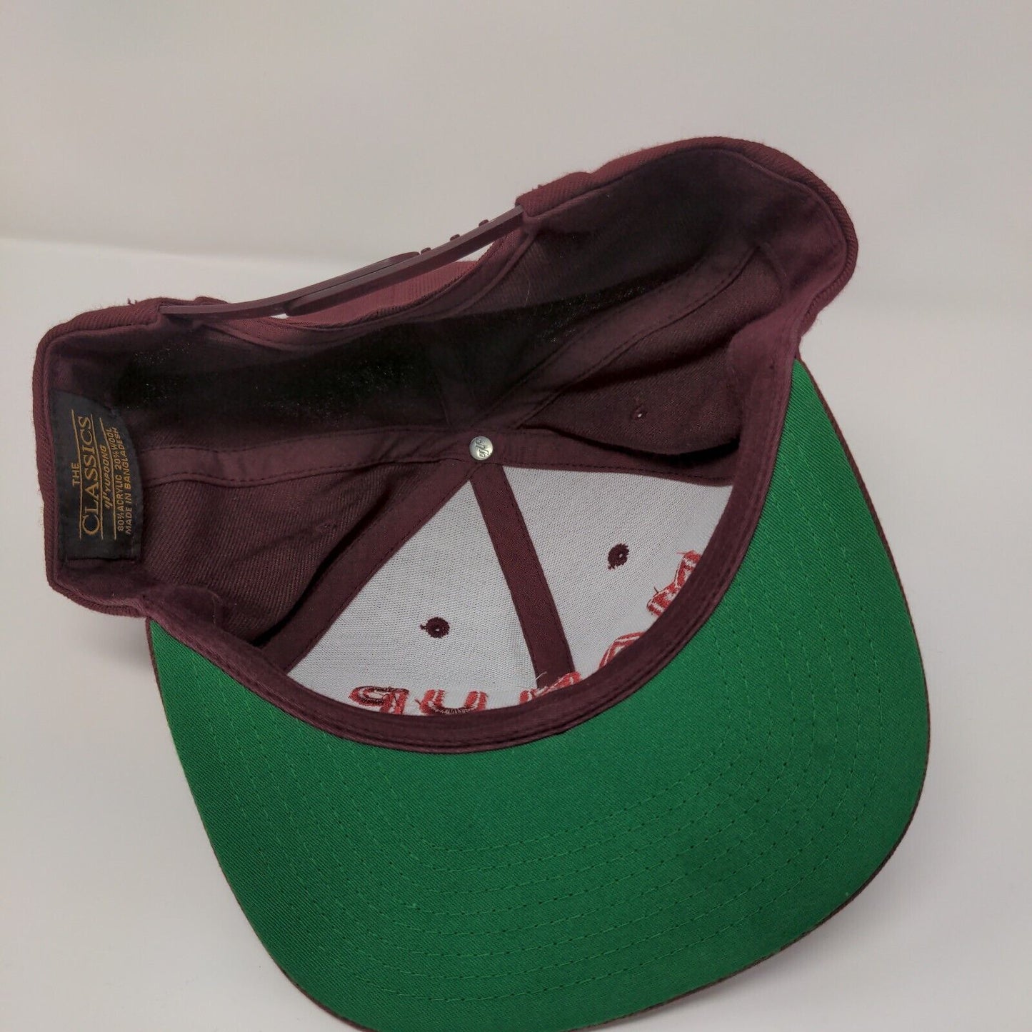 Man Up Snapback Hat Red One Size Adjustable Embroidered The Classics Yupoong