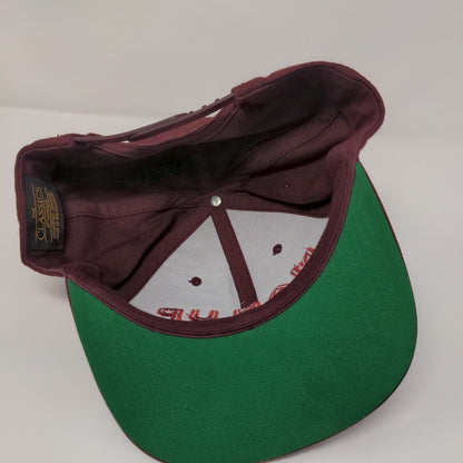 Man Up Snapback Hat Red One Size Adjustable Embroidered The Classics Yupoong