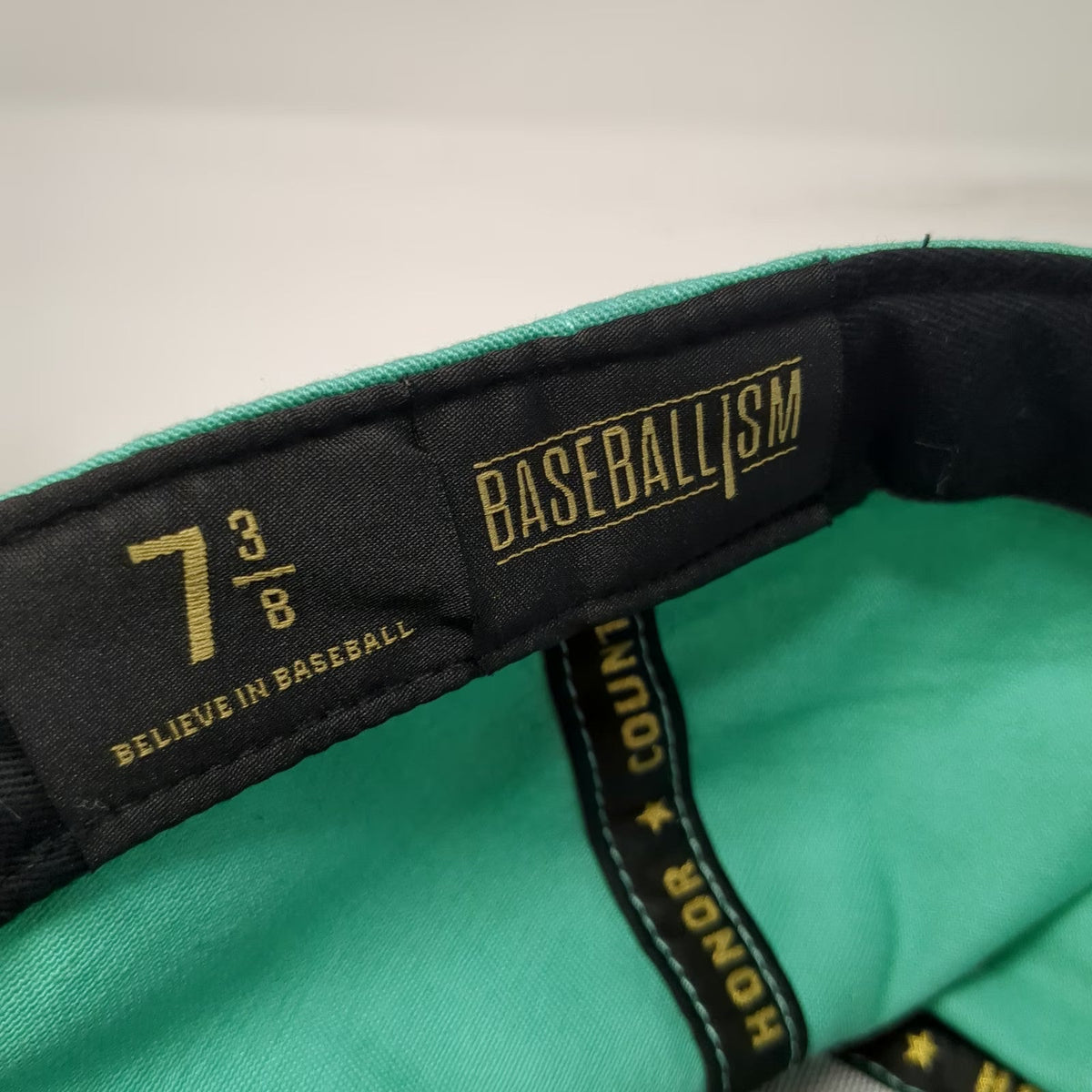 Baseballism Baseball Cap Blue Black 7 3/8 Hammerhead Shark Diamond Fitted hat
