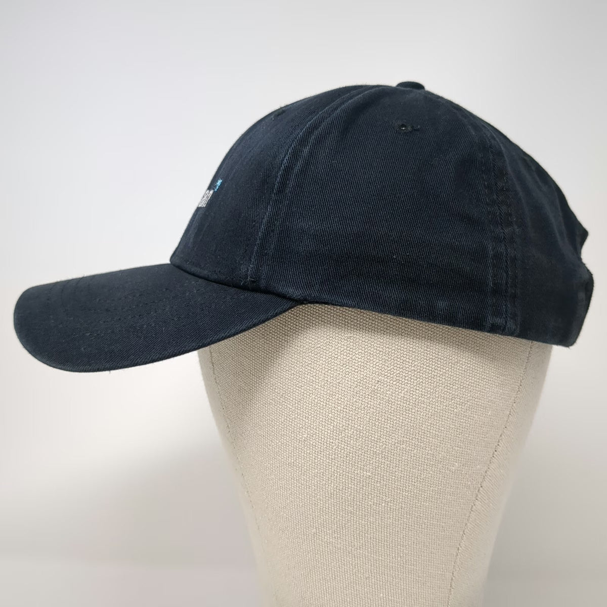 Lands' End Baseball Cap Black One Size Strapback Freeman Logo Cotton Hat