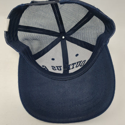 Route US 66 Snapback Trucker Hat Blue One Size Mesh Back Embroidered