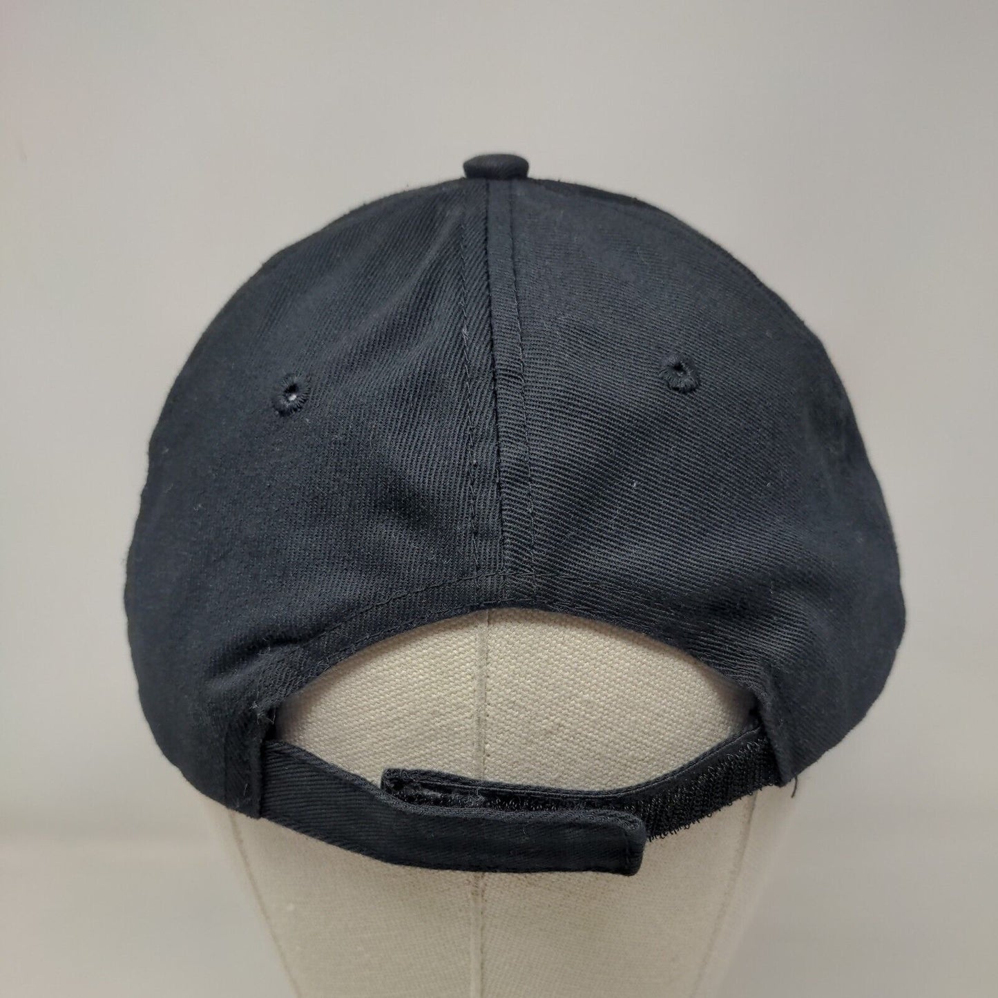 CAT Racing Strapback Hat Black One Size Adjustable Embroidered Vented Holes
