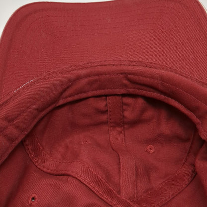 Cabela's Baseball Cap Hat Red One Size Patch Worlds Foremost Outfitter Slideback