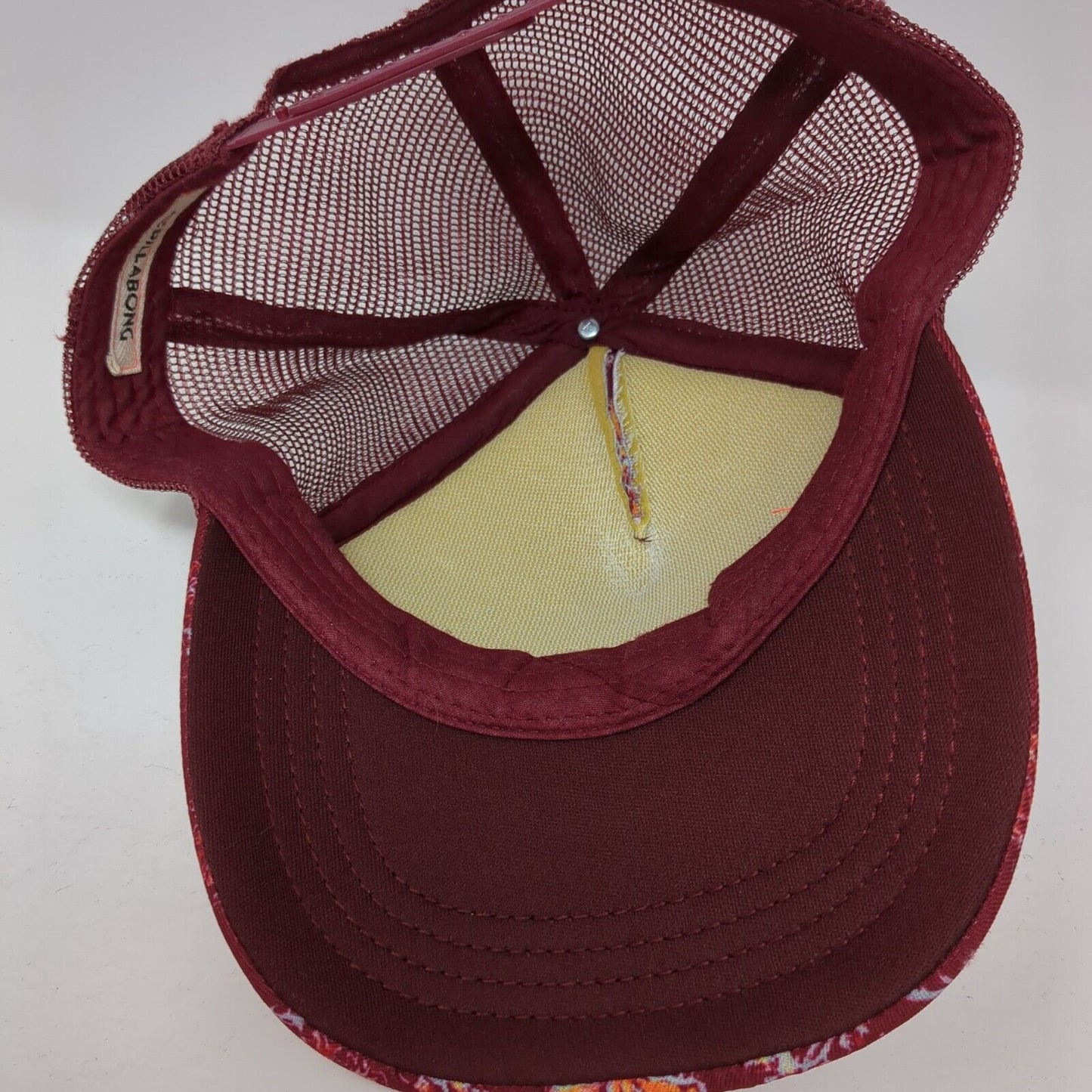 Billabong Snapback Mesh Back Trucker Hat Multi One Size Paisley Boho