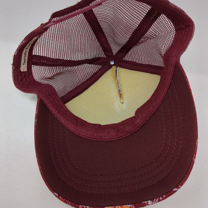 Billabong Snapback Mesh Back Trucker Hat Multi One Size Paisley Boho