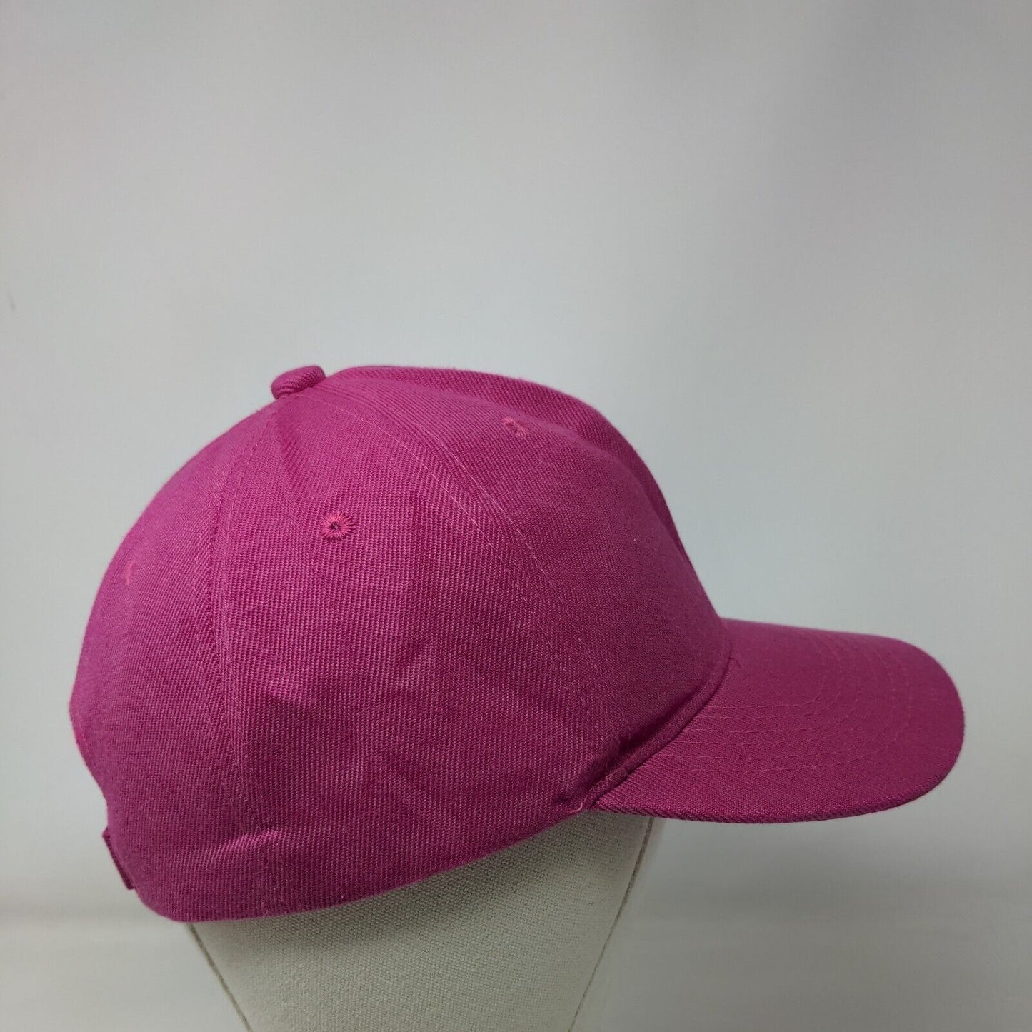 Unbranded Strapback Hat Pink One Size Blank Solid Adjustable 6 Panel
