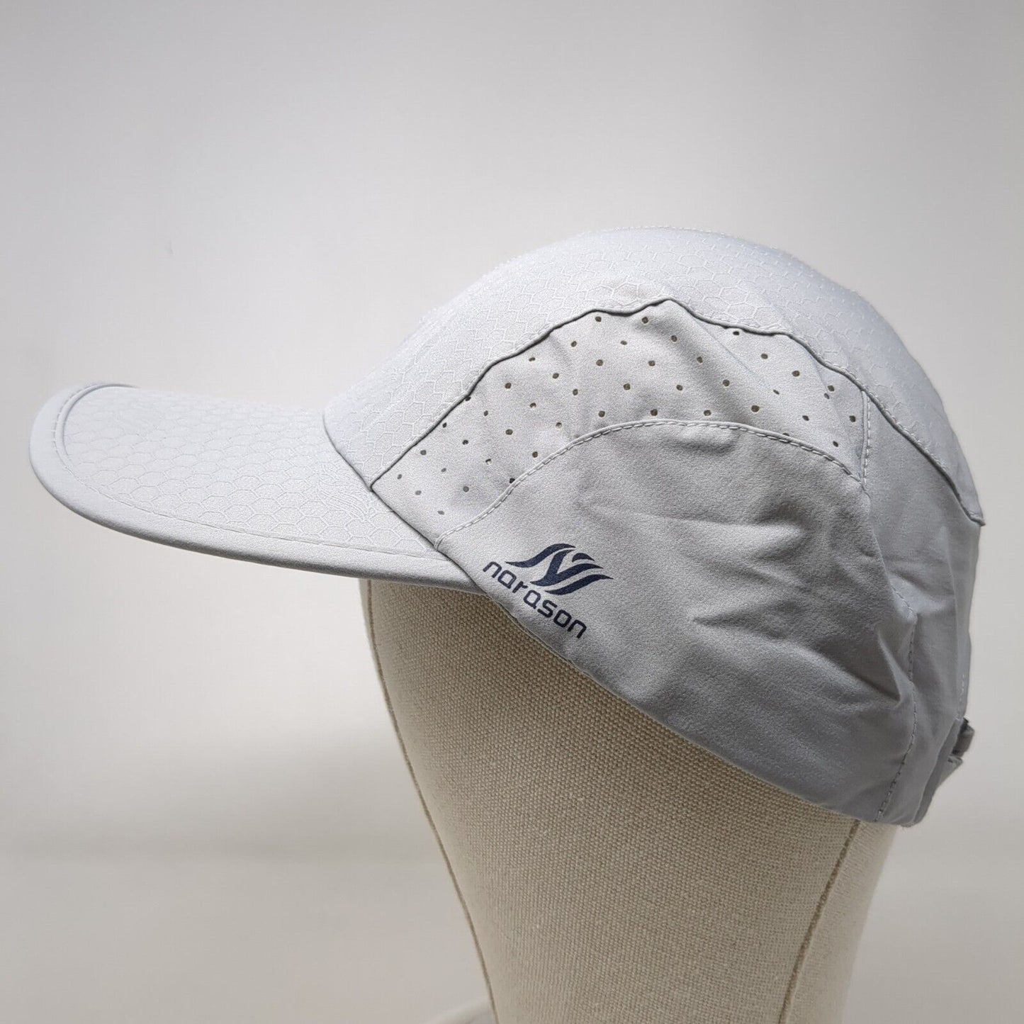 Narason Slideback Hat Gray One Size Adjustable Breathable Lightweight Polyester
