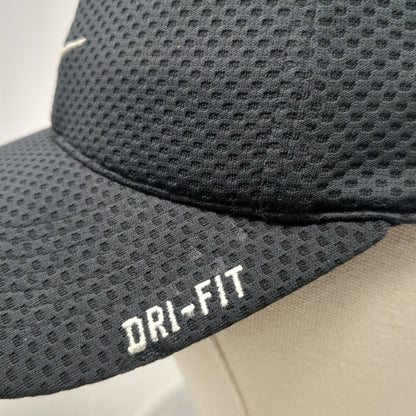 Nike Baseball Cap Black One Size Dri-FIT Mesh Tailwind Strapback Running Hat