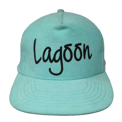 Lagoon Snapback Hat Greenish-Blue OSFA Adjustable Corduroy Triangle