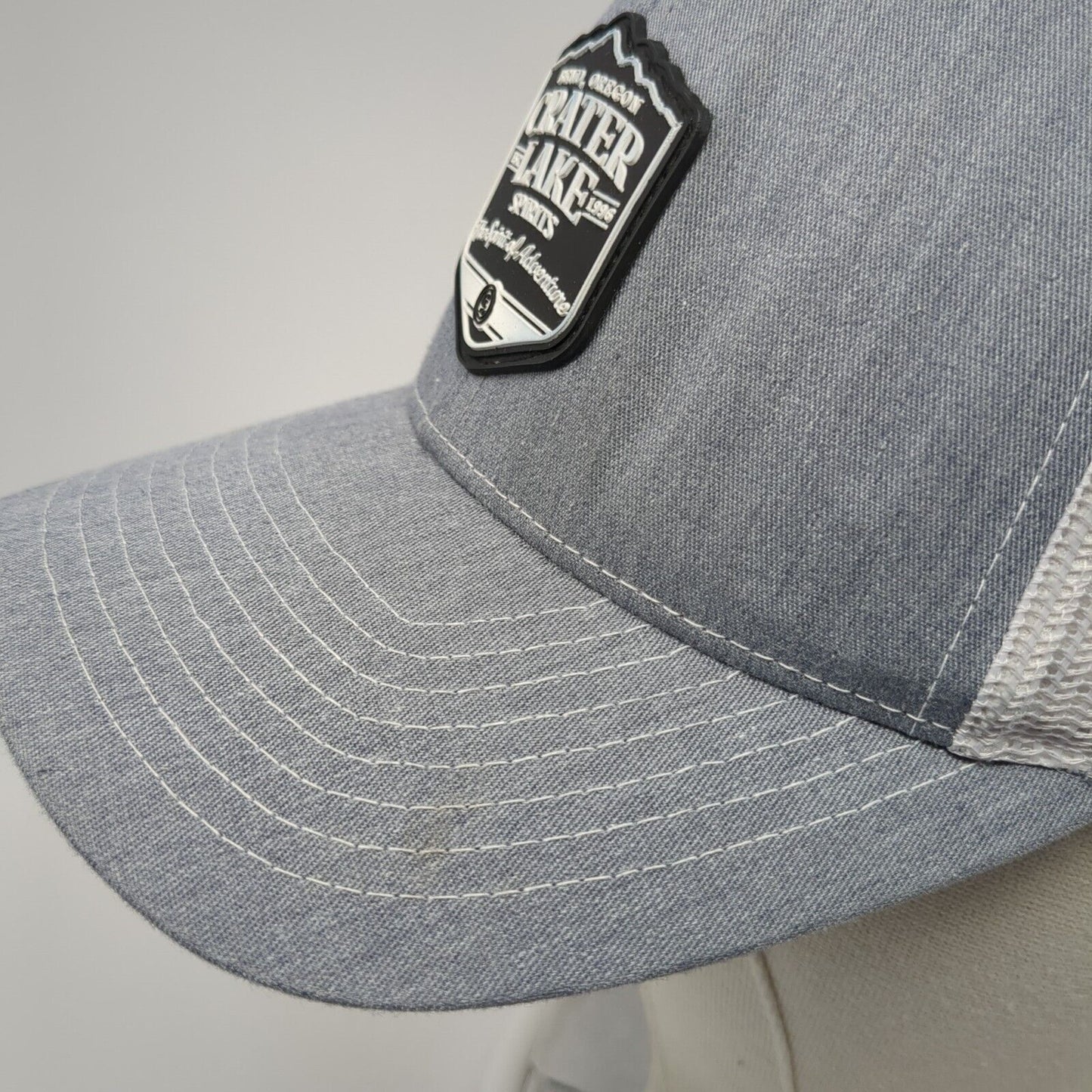 Bend Oregon Crater Lake Spirits Est 1996 Snapback Trucker Hat Gray OS Richardson