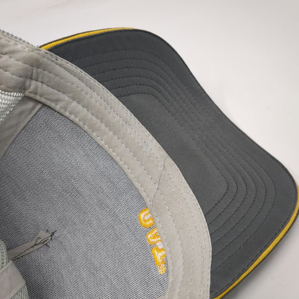 Caterpillar Trucker Hat Gray One Size CAT Logo Embroidered Mesh Back Snapback