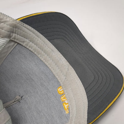 Caterpillar Trucker Hat Gray One Size CAT Logo Embroidered Mesh Back Snapback