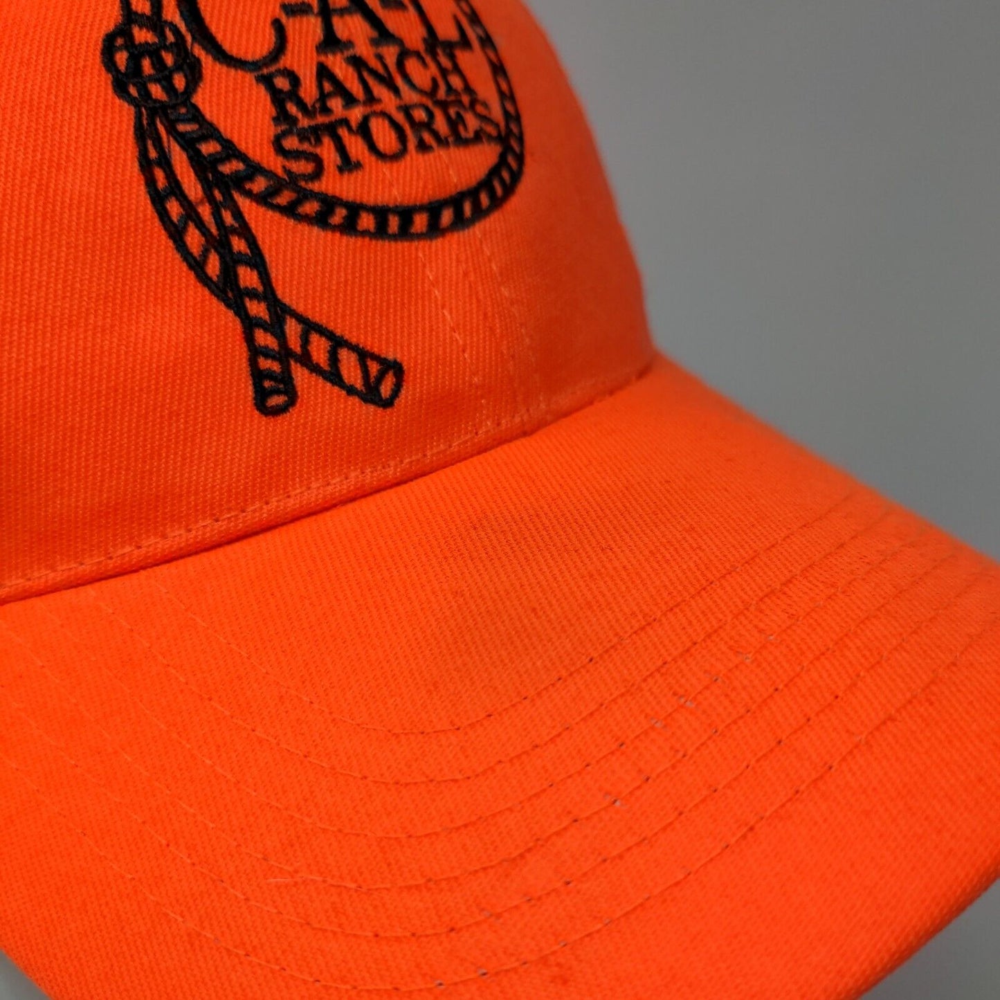 C-A-L Ranch Stores Strapback Hat Orange One Size Embroidered Fusion