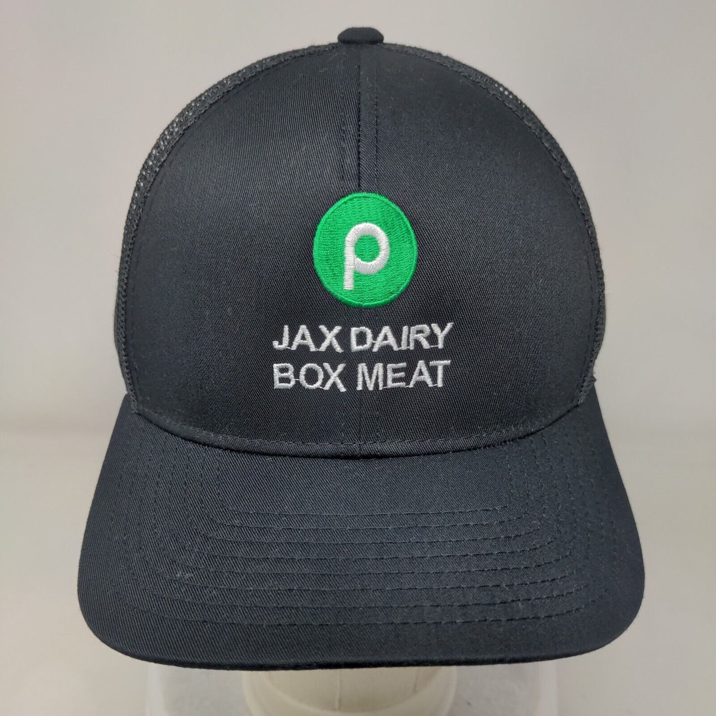 Jax Dairy Box Meat Snapback Trucker Hat Black One Size Pacific Headwear