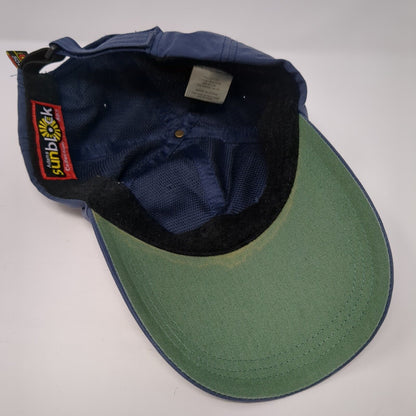 Adams Strapback Hat Blue One Size Adjustable Sunblock 50+ UPF Blank