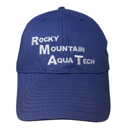 Hit Wear Men's Strapback Hat Blue Size OSFA Embroidered Rocky Mountain Aqua Tech