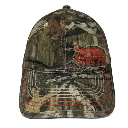 NWTF Strapback Mesh Back Trucker Hat Camo OSFA Outdoor Cap Hunting