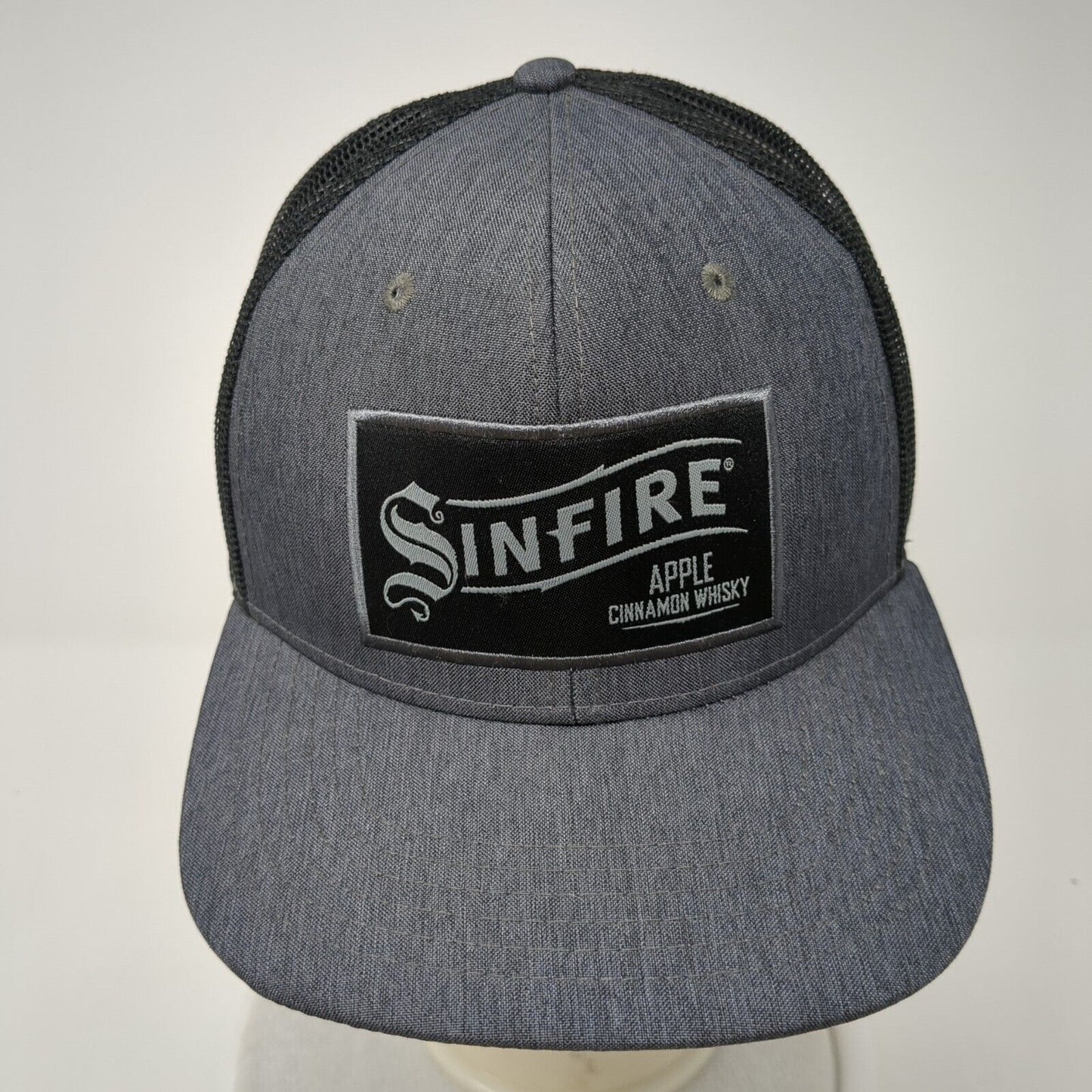 Sinfire Snapback Trucker Hat Gray One Size Adjustable Embroidered Mesh Back