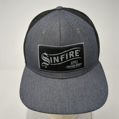 Sinfire Snapback Trucker Hat Gray One Size Adjustable Embroidered Mesh Back