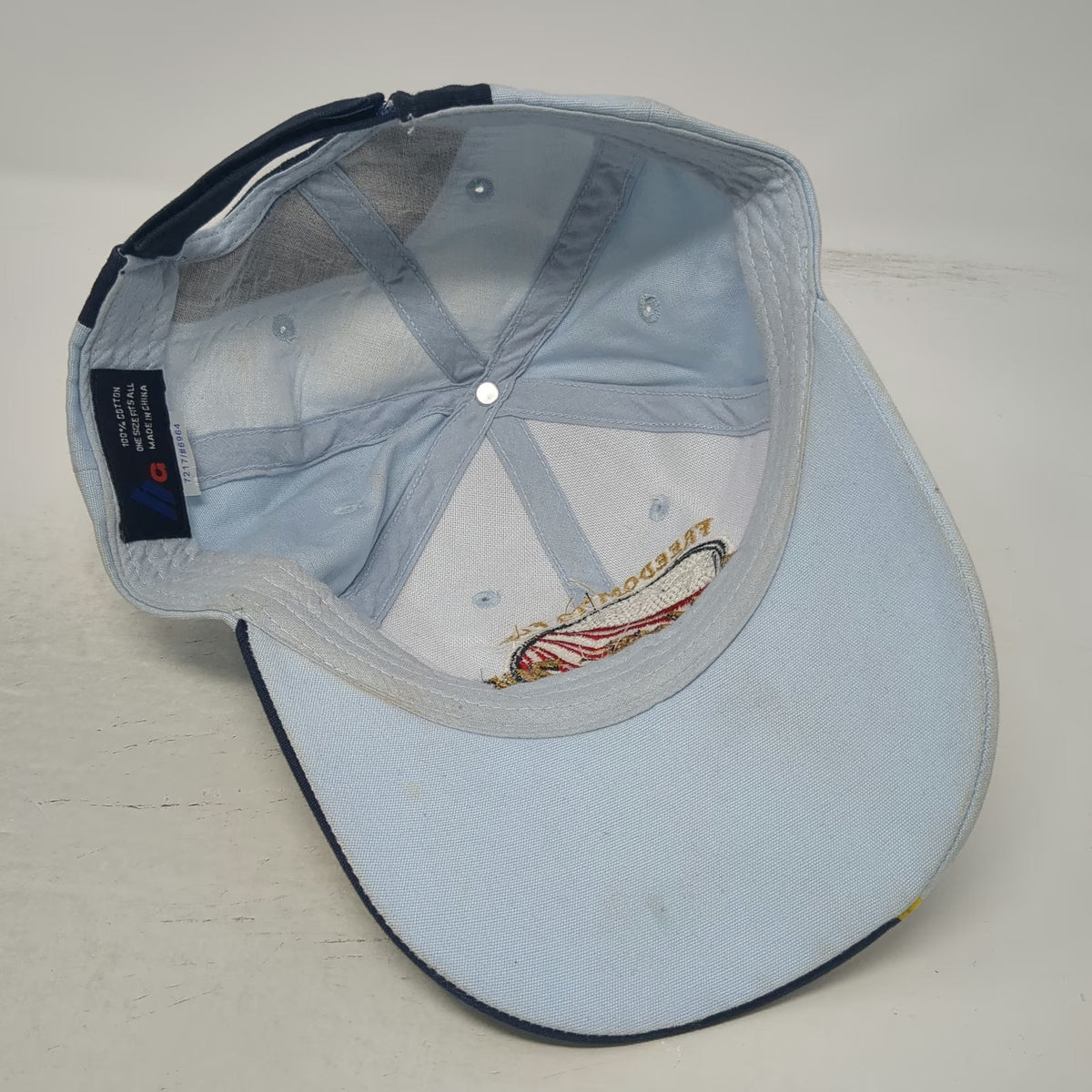 Headgear Baseball Cap Blue One Size Freedom to Fly Oshkosh WI American Flag hat