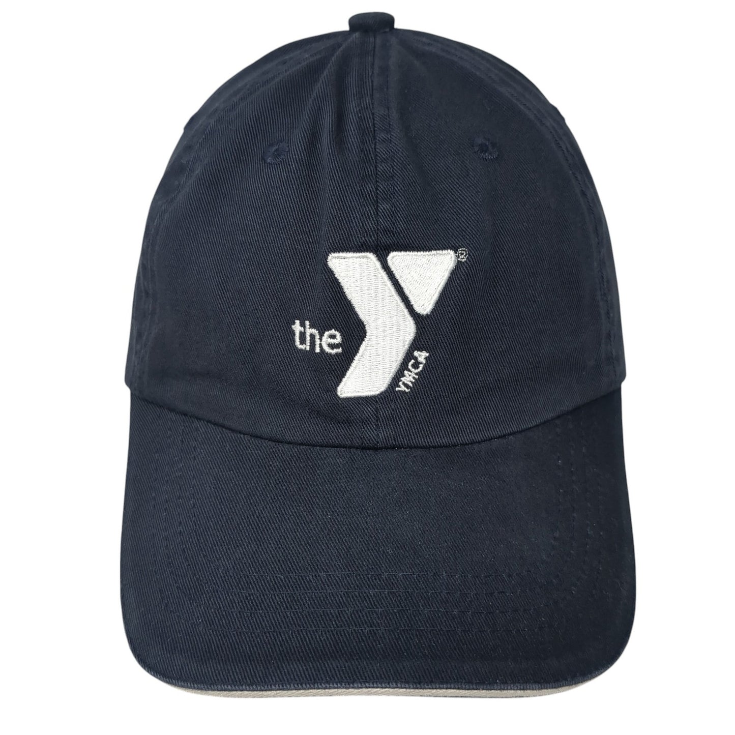 The YMCA Strapback Baseball Cap Blue OS Adjustable Embroidered Port Authority