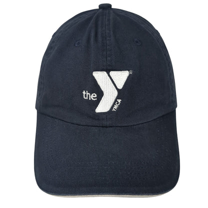 The YMCA Strapback Baseball Cap Blue OS Adjustable Embroidered Port Authority