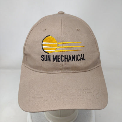 Sun Mechanical Strapback Hat Tan One Size Adjustable 6 Panel Cap America