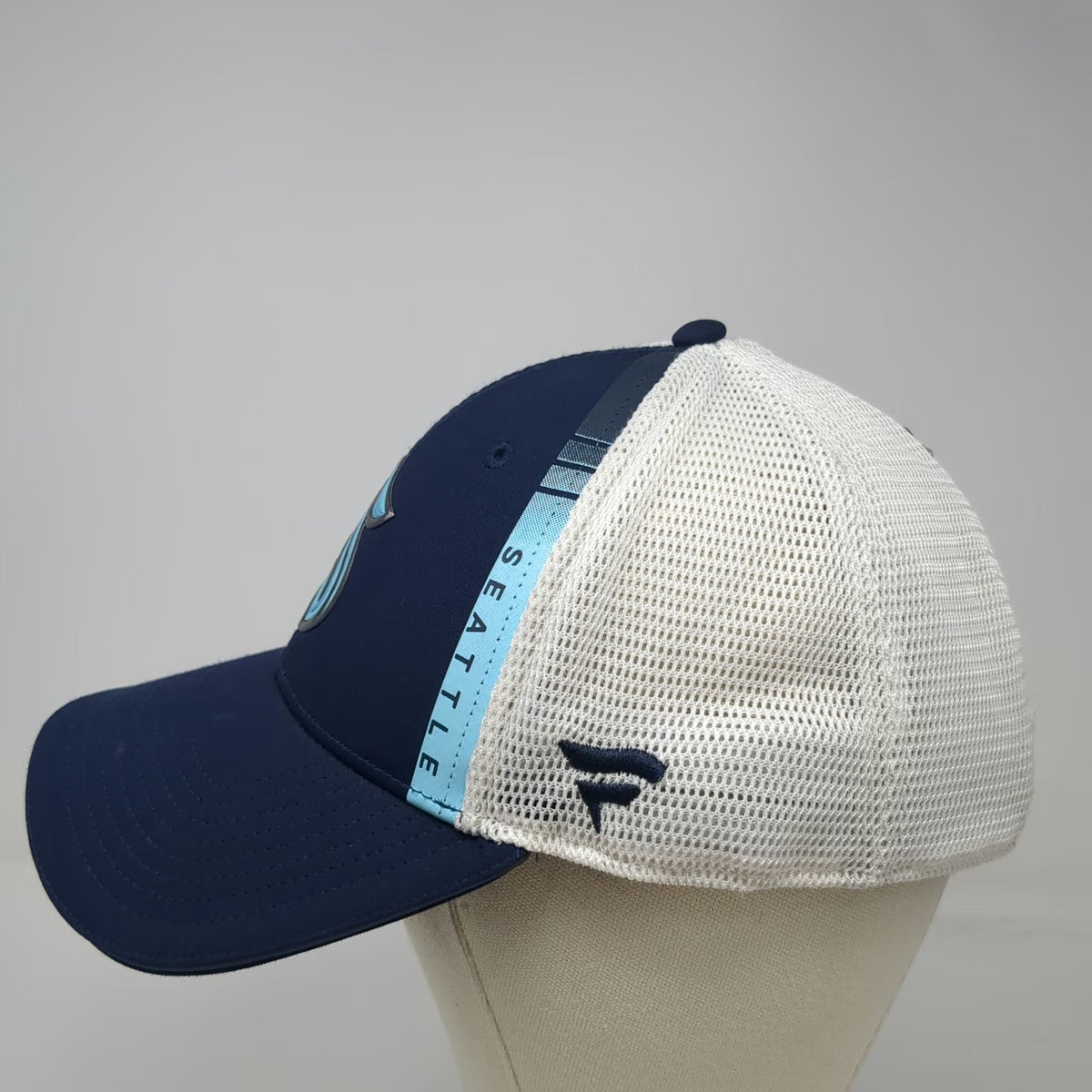 Fanatics Seattle Kraken NHL Blue One Size Trucker Hat 2022 Side Patch Snapback