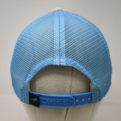 Grace Folly Trucker Hat Beige Orange Blue One Size Mesh Snapback Flat Brim Cap