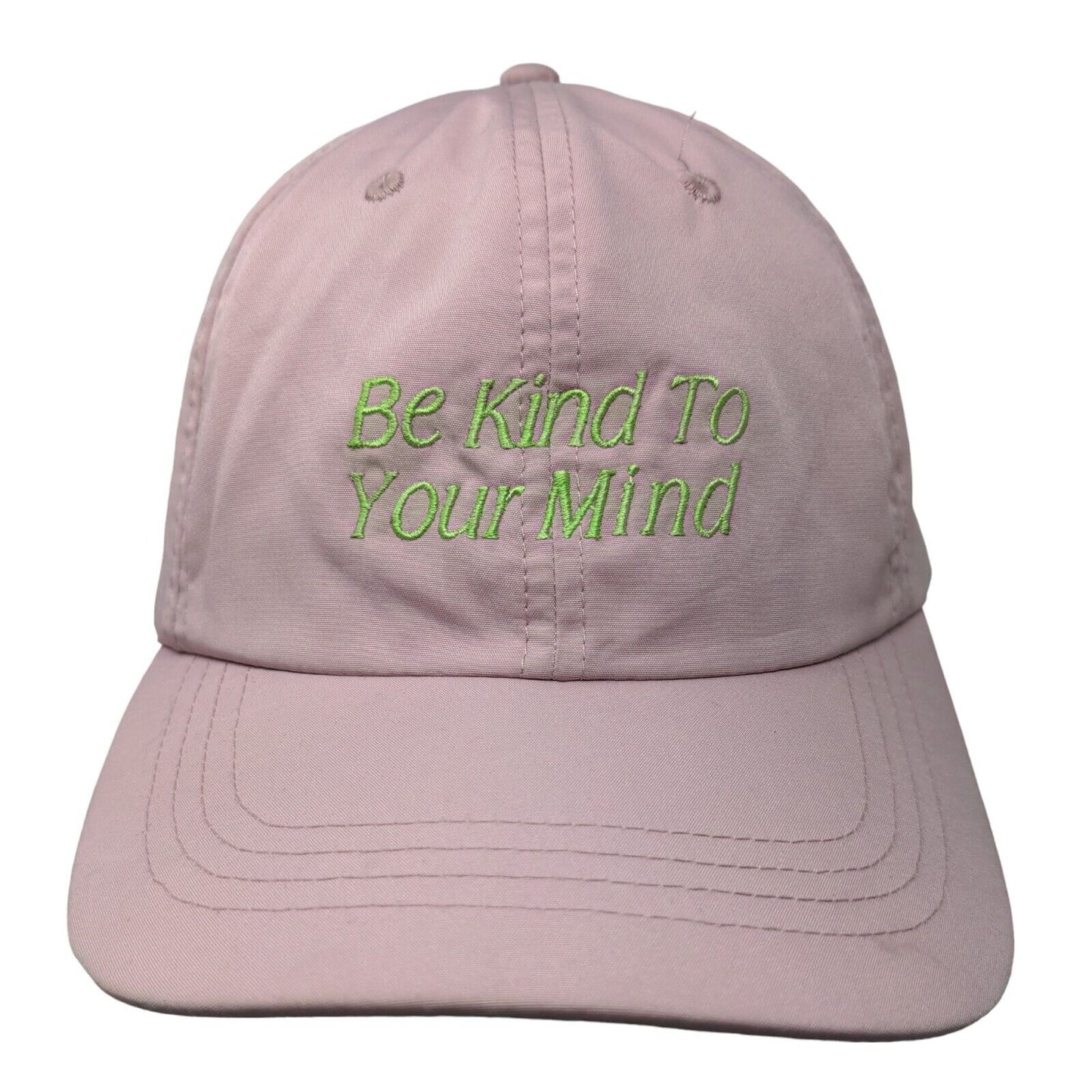 Be Kind To Your Mind Slideback Hat Pink One Size Embroidered Culture Fly