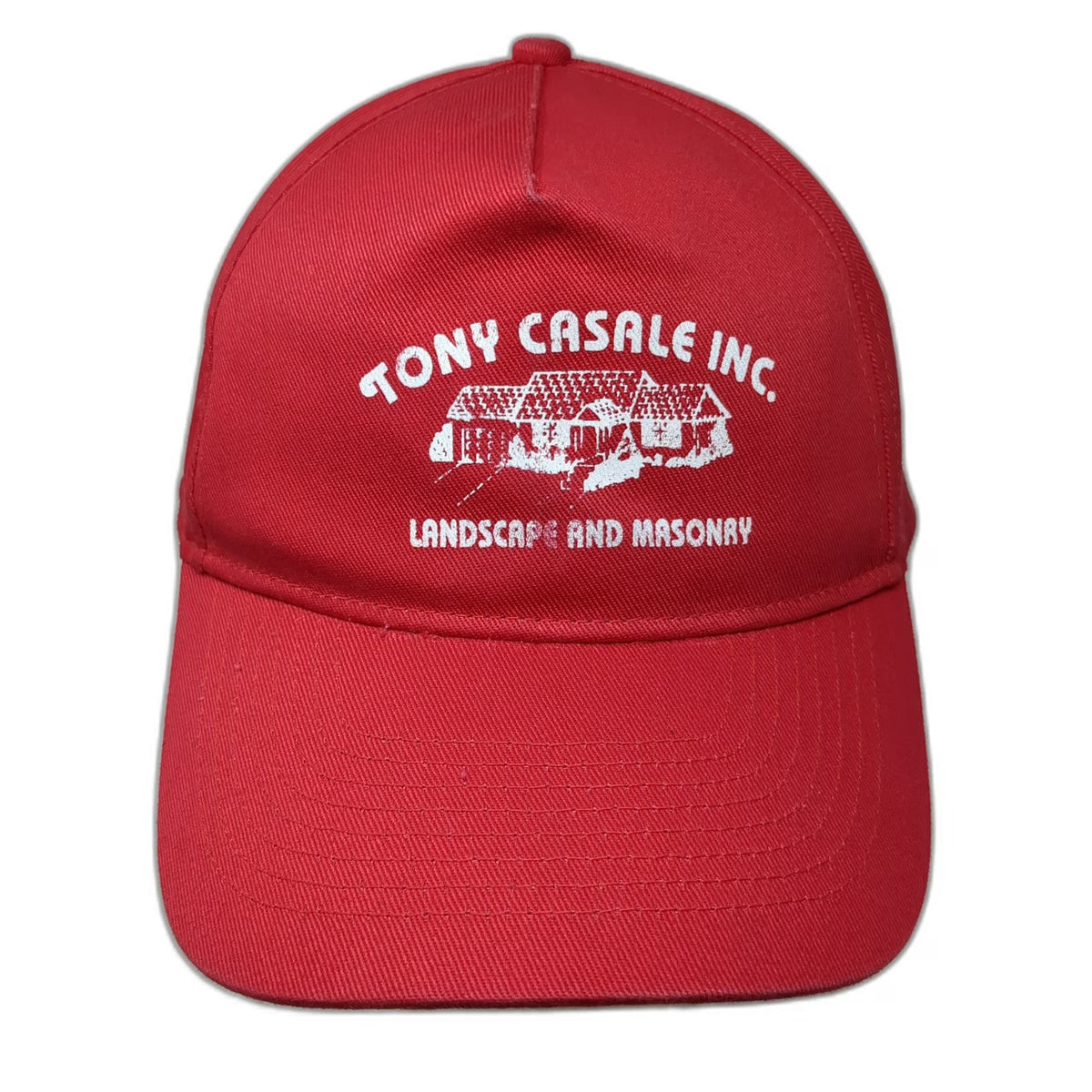 UltraClub 5 Panel Red Hat One Size Tony Casale Landscape Masonry Strapback