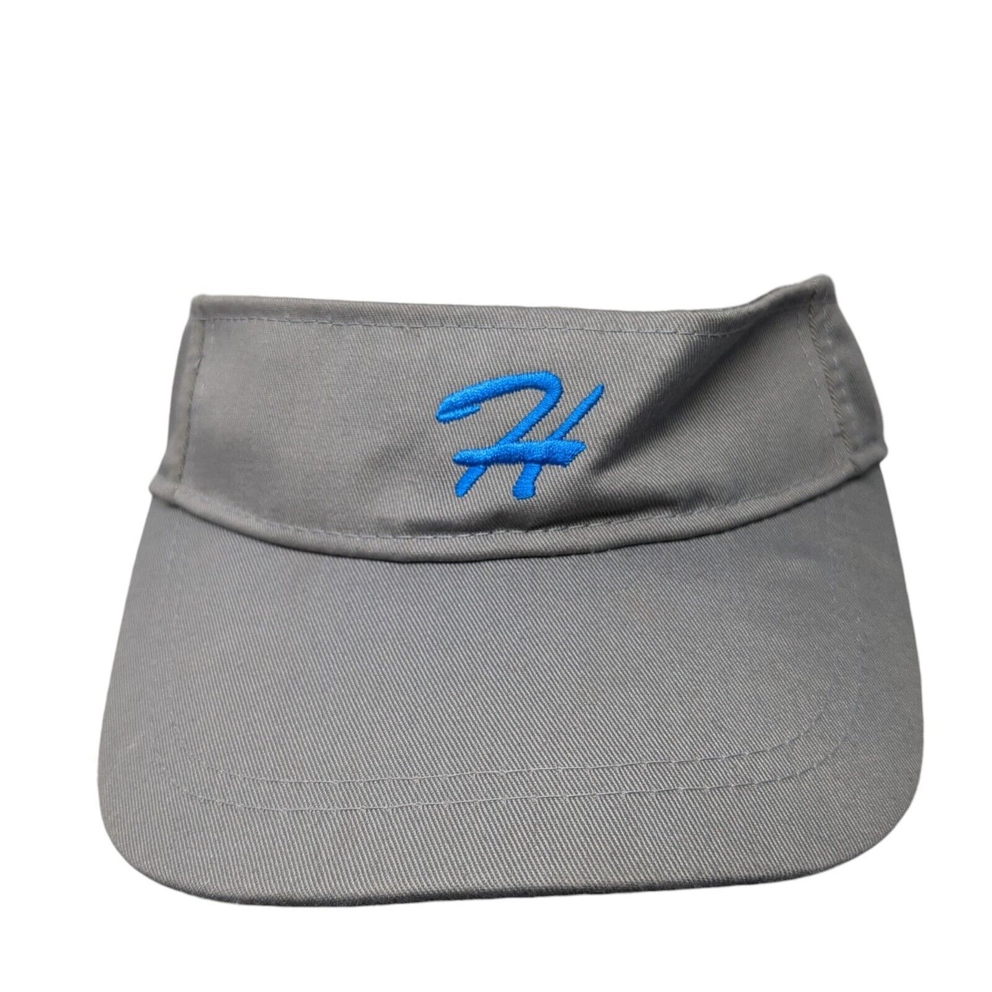 Letter H Strapback Golf Sun Visor Hat Gray One Size Adjustable Alleson Athletic
