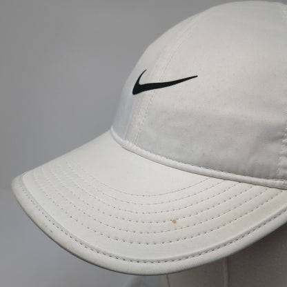 Nike Strapback Hat White One Size Adjustable Breathable Featherlight Dri-Fit