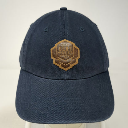 Richardson Baseball Cap Blue One Size Bent Water Brewing Co Leather Patch Hat