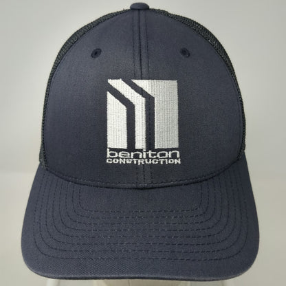 Port Authority Baseball Cap Gray Hat M Mesh Back Fitted American Flag Logo
