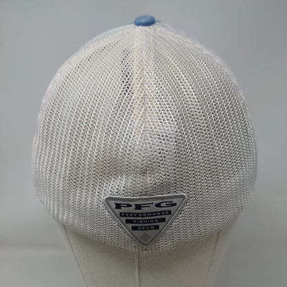 Columbia PFG Patch Fitted Mesh Back Trucker Hat Blue S/M Colorblock