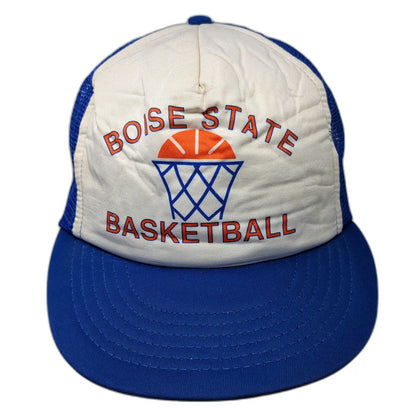 Boise State Broncos NCAA IDEA Trucker Hat Blue White Orange Snapback Vintage