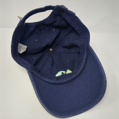 Life is Good Slideback Hat Blue One Size Adjustable Embroidered 6 Panel Cotton