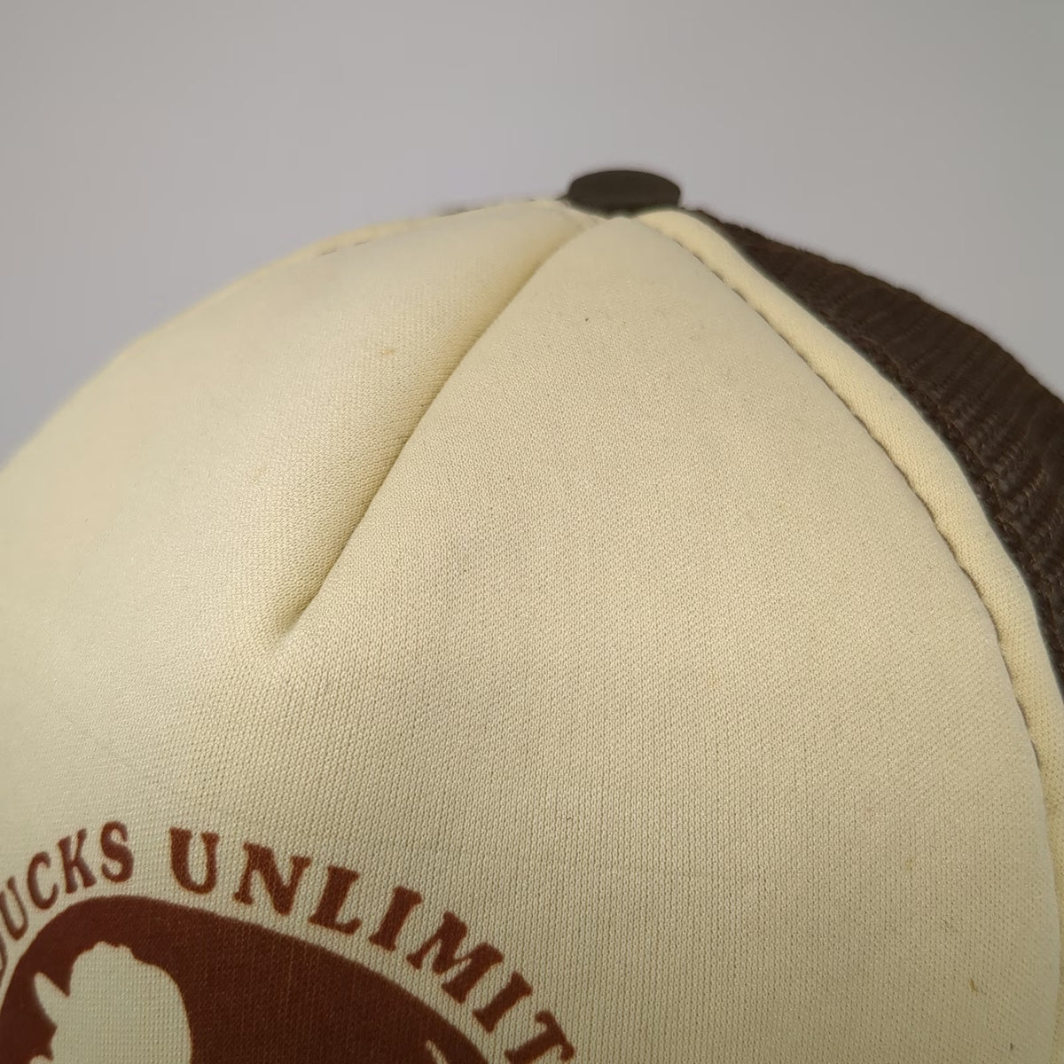 Ducks Unlimited Trucker Hat Brown Vintage Idaho Falls 1984 Mesh Snapback Rope
