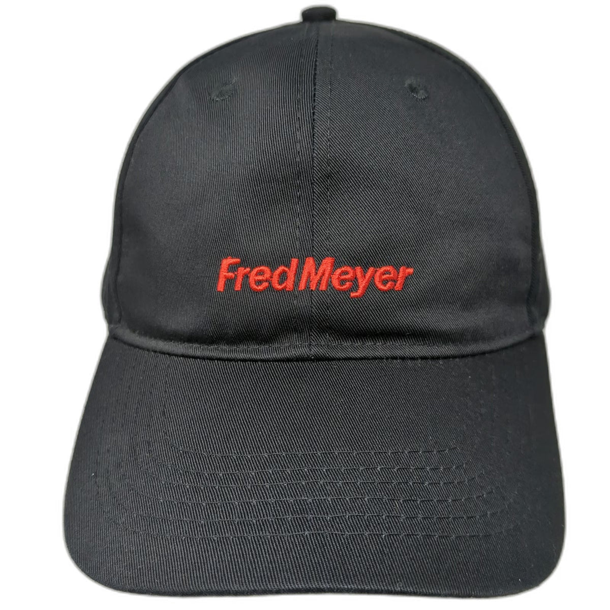 Baseball Cap Black One Size Embroidered Fred Meyer Logo Strapback Retail hat