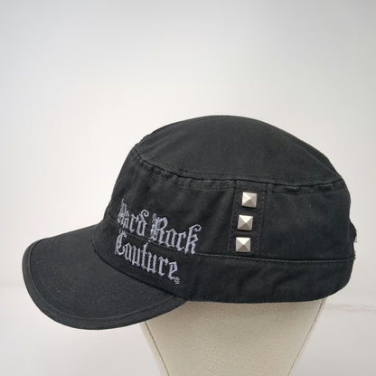 Hard Rock Couture Army Cap Black One Size Strapback Crown Studs San Diego Hat