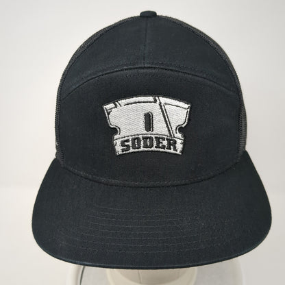 Soder Snapback Trucker Hat Black One Size Adjustable Mesh Back Richardson