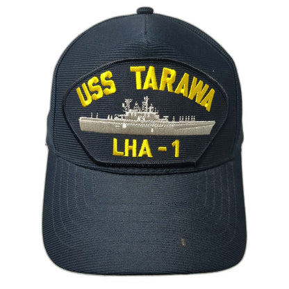 Military Best 5 Panel Blue One Size Hat USS Tarawa LHA-1 Ship Snapback Mesh Back