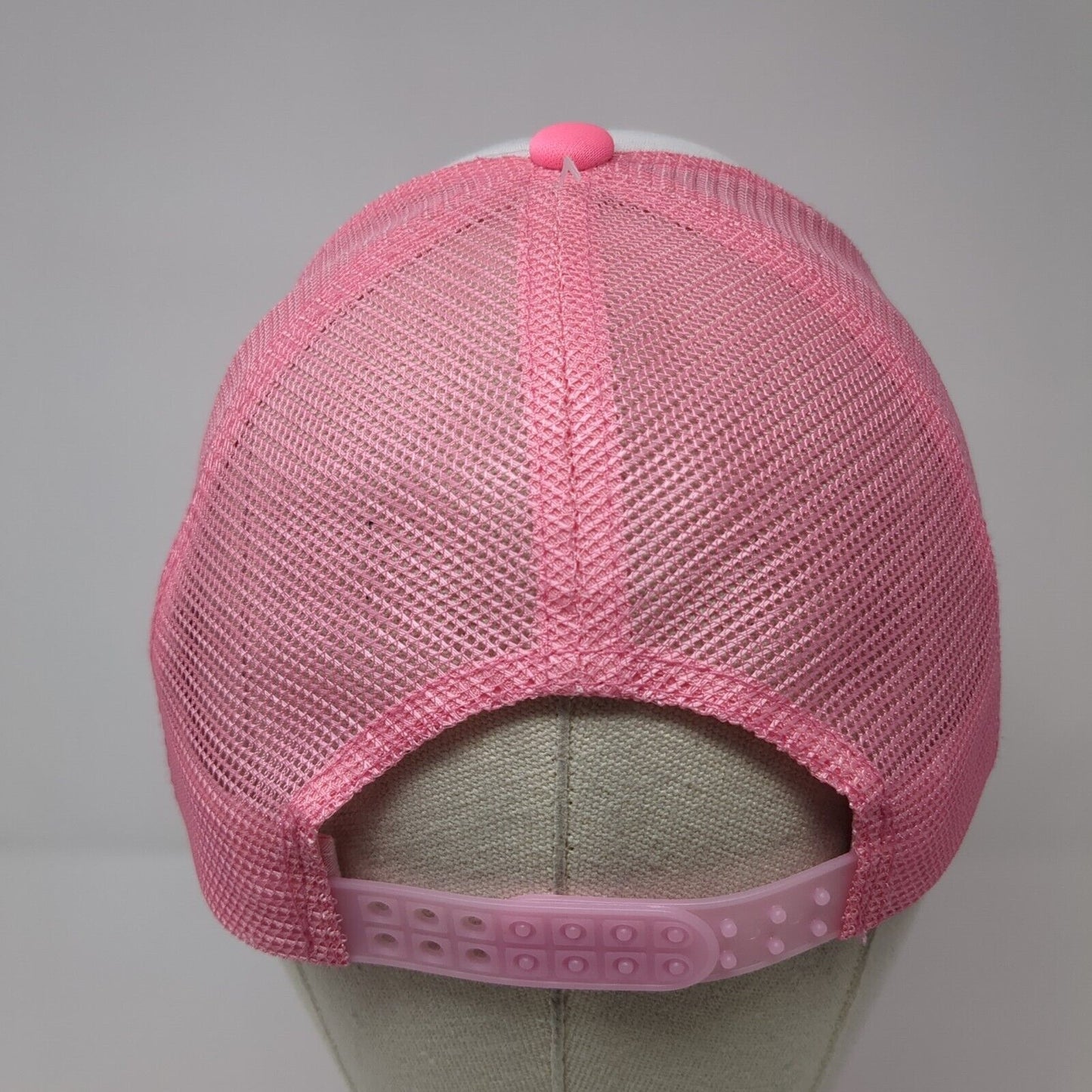 Flowers Snapback Mesh Back Trucker Hat Pink One Size Adjustable Outdoor