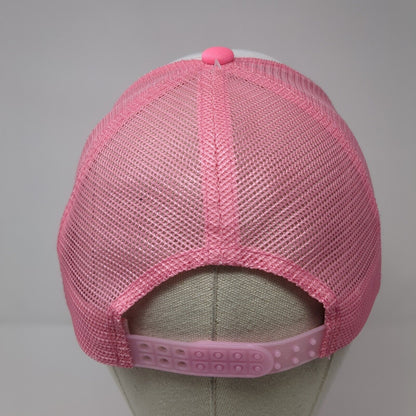 Flowers Snapback Mesh Back Trucker Hat Pink One Size Adjustable Outdoor