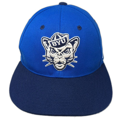 BYU Cougars NCAA Zephyr Cap Blue 7 1/8 Fitted Grey Underbrim Embroidered Hat