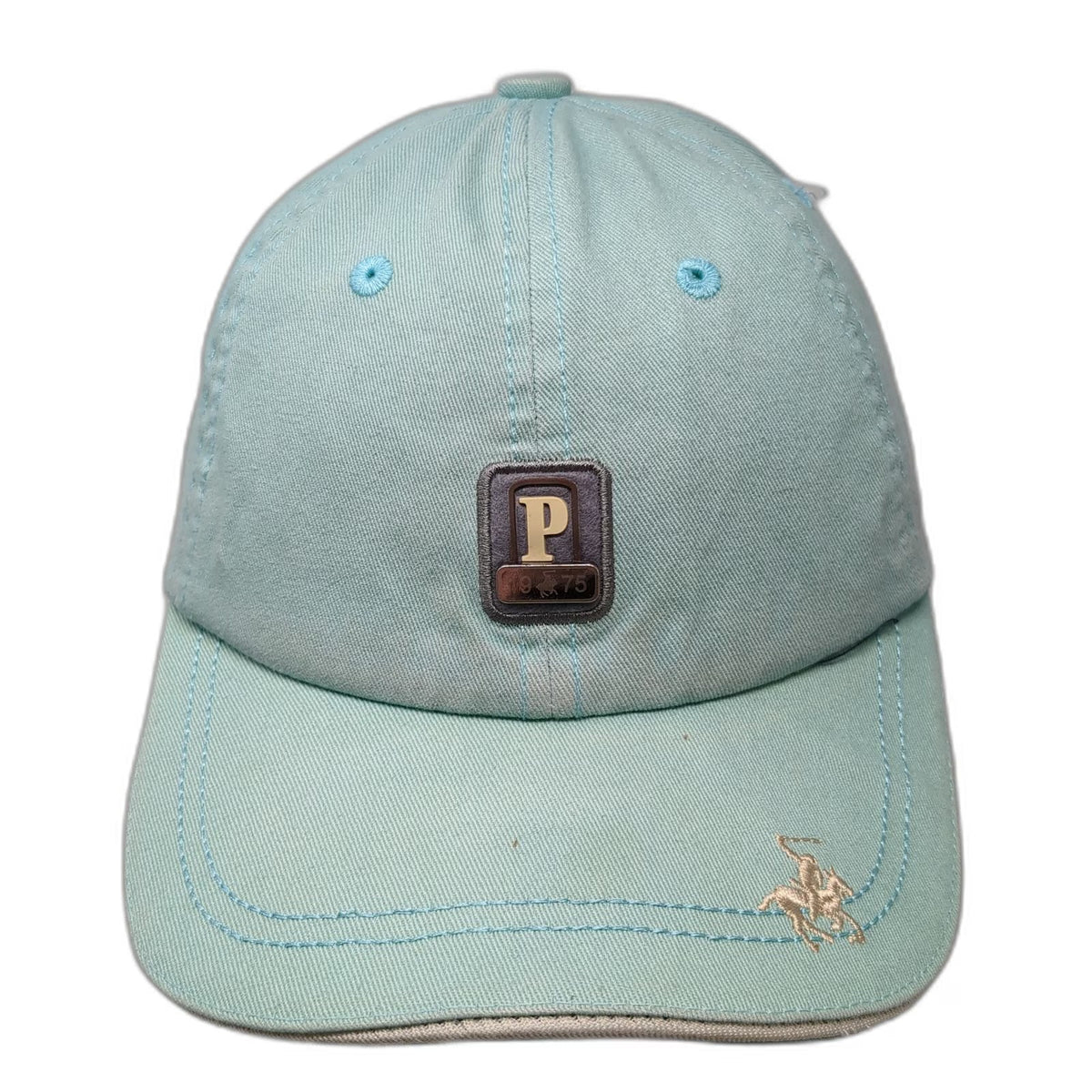 Polo Academy Baseball Cap Blue OSFM Slideback Embroidered Cotton Patch Logo Hat